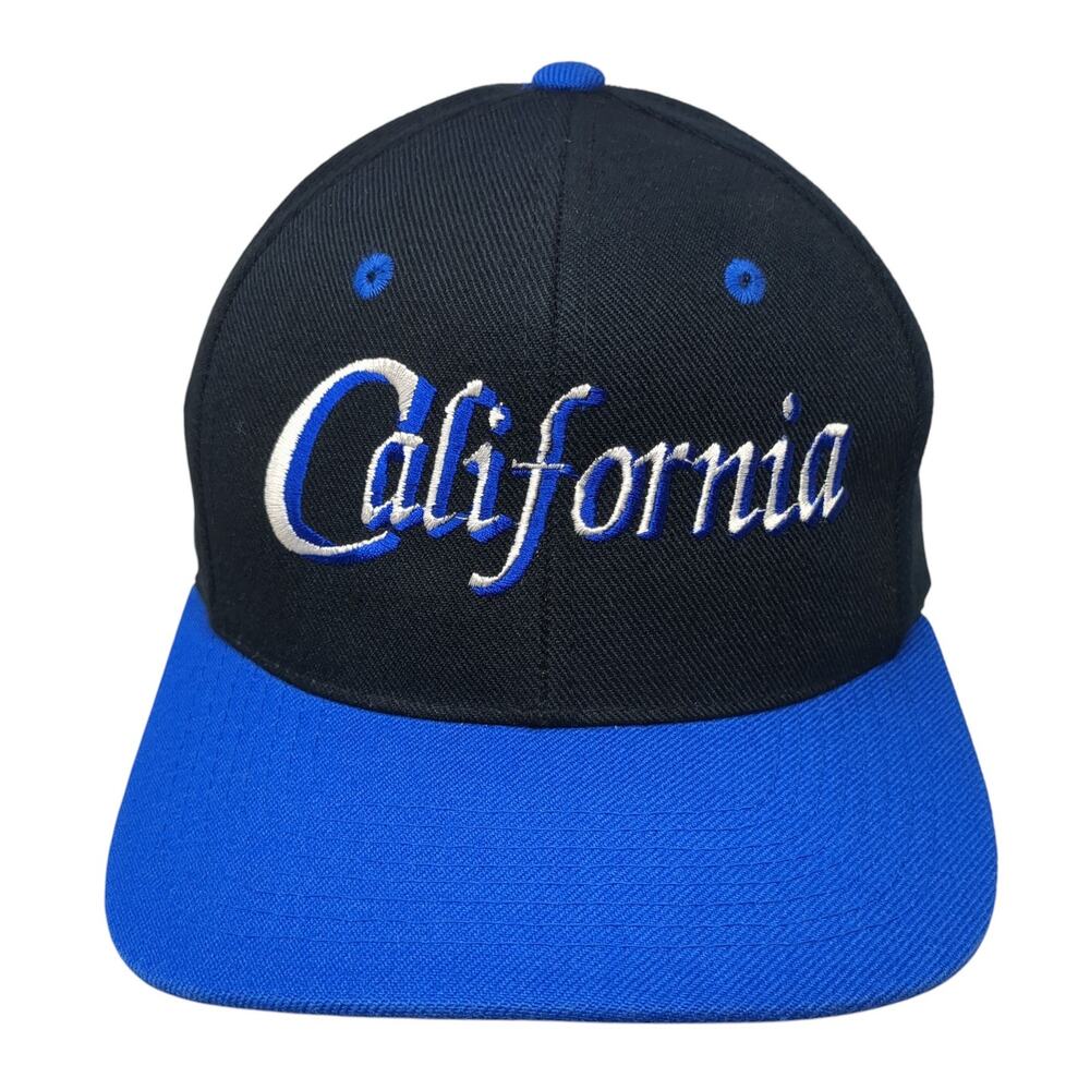 California Snapback Hat Multi One Size Colorblock Embroidered 6 Panel